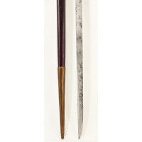 Armes Blanches CANNE SABRE D'OFFICIER DEMI SOLDE 110CM LAME PLATE DROITE  86CM - FRANCE XIXè {PRODUCT_REFERENCE} - 5