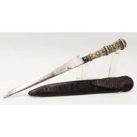 Coutellerie COUTEAU STYLET  URUGUAY   KNIFE CUCHILLO   EN ARGENT ET VERMEIL  XIXè {PRODUCT_REFERENCE} - 1