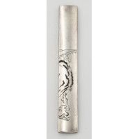 Art du Japon KOZUKA EN ARGENT ACCESSOIRE POUR SABRE JAPONAIS TANTO AIKUCHI WAKIZASHI KATANA - JAPON EDO PERIOD {PRODUCT_REFERENC