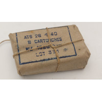Cartouches classées PAQUET 8 MUNITIONS DE GUERRE 8MM LEBEL MODELE 1886 D (am) de 1940 8x51R - FRANCE WW2 seconde guerre mondiale