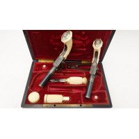 Armes de Poing CASSETTE DE LUXUEUSE PAIRE DE PISTOLETS DE VOYAGE - BELGIQUE XIXè {PRODUCT_REFERENCE} - 7