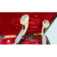 Armes de Poing CASSETTE DE LUXUEUSE PAIRE DE PISTOLETS DE VOYAGE - BELGIQUE XIXè {PRODUCT_REFERENCE} - 6