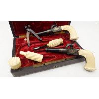 Armes de Poing CASSETTE DE LUXUEUSE PAIRE DE PISTOLETS DE VOYAGE - BELGIQUE XIXè {PRODUCT_REFERENCE} - 11