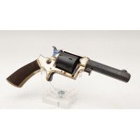 Armes de Poing REVOLVER TRANTER MODEL N°2 PATENT 1862 / 1863 LAITON ARGENTE  CALIBRE 32 RF ANNULAIRE SIMPLE ACTION - GB XIXè {PR