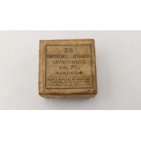 Cartouches Collection ANCIENNE BOITE MUNITIONS CALIBRE 7MM A BROCHE REVOLVER LEFAUCHEUX Poudre Noire  SFM GEVELOT & GOUPILLAT Fr