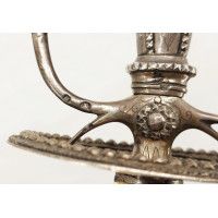 Armes Blanches LUXUEUSE ÉPÉE DE COUR EN ARGENT ÉPOQUE LOUIS XVI LAME BLEUIE DORÉE - FRANCE ANCIENNE MONARCHIE {PRODUCT_REFERENCE