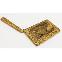 Art du Japon ÉTUI PORTE CARTE EN FER DAMASQUINÉ A L'OR KOMAI MONT FUJI  -  JAPON XIXè MEIJI {PRODUCT_REFERENCE} - 6