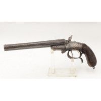Armes de Poing PISTOLET DOUBLE DE VÉNERIE A CHIENS EXTERIEURS CALIBRE 12MM ÉMILE LAPORT & Cie RIO DE JANEIRO - BRÉZIL BELGIQUE X