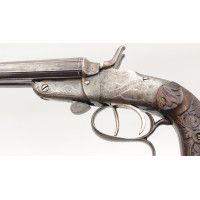 Armes de Poing PISTOLET DOUBLE DE VÉNERIE A CHIENS EXTERIEURS CALIBRE 12MM ÉMILE LAPORT & Cie RIO DE JANEIRO - BRÉZIL BELGIQUE X