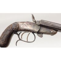 Armes de Poing PISTOLET DOUBLE DE VÉNERIE A CHIENS EXTERIEURS CALIBRE 12MM ÉMILE LAPORT & Cie RIO DE JANEIRO - BRÉZIL BELGIQUE X