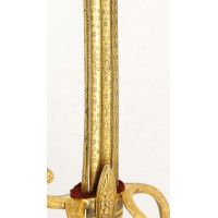 Armes Blanches SABRE D'OFFICIER SUPERIEUR DE CAVALERIE LEGERE SUPERBE LAME DORÉE VERS 1815 - FRANCE RESTAURATION {PRODUCT_REFERE