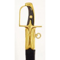 Armes Blanches SABRE D'OFFICIER SUPERIEUR DE HUSSARD A LA HONGROISE GODRONNÉ  LARGE LAME BLEUIE - FRANCE DIRECTOIRE {PRODUCT_REF