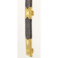 Armes Blanches SABRE D'OFFICIER SUPERIEUR DE HUSSARD A LA HONGROISE GODRONNÉ  LARGE LAME BLEUIE - FRANCE DIRECTOIRE {PRODUCT_REF