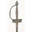 ÉPEE D'OFFICIER EN ARGENT MARQUE JUSTICIA FRANCE ANCIENNE MONARCHIE RÈGNE DE LOUIS XVI