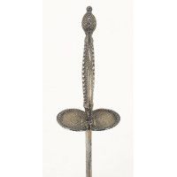 Armes Blanches ÉPEE D'OFFICIER EN ARGENT MARQUE JUSTICIA FRANCE ANCIENNE MONARCHIE RÈGNE DE LOUIS XVI {PRODUCT_REFERENCE} - 13