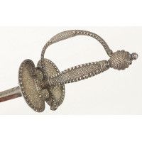 Armes Blanches ÉPEE D'OFFICIER EN ARGENT MARQUE JUSTICIA FRANCE ANCIENNE MONARCHIE RÈGNE DE LOUIS XVI {PRODUCT_REFERENCE} - 12