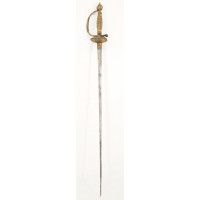 Armes Blanches EPEE DE VILLE OU DE COUR  A LA MOUSQUETAIRE  EN VERMEIL  POINCON DE LYON 1762/1780  -  FRANCE ANCIENNE MONARCHIE 