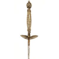 Armes Blanches EPEE DE VILLE OU DE COUR  A LA MOUSQUETAIRE  EN VERMEIL  POINCON DE LYON 1762/1780  -  FRANCE ANCIENNE MONARCHIE 