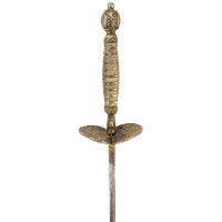 Armes Blanches EPEE DE VILLE OU DE COUR  A LA MOUSQUETAIRE  EN VERMEIL  POINCON DE LYON 1762/1780  -  FRANCE ANCIENNE MONARCHIE 