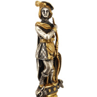 Chasse FINE PETITE DAGUE DE VENERIE CHASSE A COURRE EN BRONZE ET ARGENT - FRANCE XIXè {PRODUCT_REFERENCE} - 6
