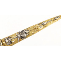 Chasse FINE PETITE DAGUE DE VENERIE CHASSE A COURRE EN BRONZE ET ARGENT - FRANCE XIXè {PRODUCT_REFERENCE} - 9