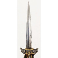 Chasse FINE PETITE DAGUE DE VENERIE CHASSE A COURRE EN BRONZE ET ARGENT - FRANCE XIXè {PRODUCT_REFERENCE} - 15