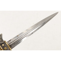 Chasse FINE PETITE DAGUE DE VENERIE CHASSE A COURRE EN BRONZE ET ARGENT - FRANCE XIXè {PRODUCT_REFERENCE} - 11