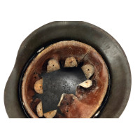 Militaria CASQUE  M42  HEER  0896 FRONTIERE VOSGES / MEURTHE ET MOSELLE - ALLEMAGNE WW2 {PRODUCT_REFERENCE} - 7