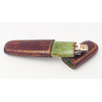 Coutellerie FIN COUTEAU PLIANT 18è DE VOYAGE  OR ET NACRE  DOUBLE LAME ARGENT ET ACIER - FRANCE FIN DU XVIIIè {PRODUCT_REFERENCE