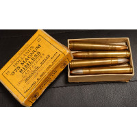 Cartouches classées 375 H&H   HOLLAND HOLLAND LONDON   375 MAGNUM RIMELESS MUNITION BOITES CARTON  8 CARTOUCHES 235grains {PRODU