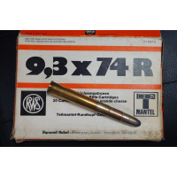 Cartouches classées 9,3x74R 20 CARTOUCHES BOITE CARTON ANCIENNE RWS MANTEL SINOXID  SOFT POINT 18.5g  285 GRAINS {PRODUCT_REFERE