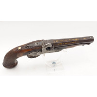 Armes de Poing PISTOLET D'OFFICIER PREMIER EMPIRE TRANSMORMATION A PERCUSSION EPOQUE RESTAURATION - SAINT ETIENNE FRANCE XIXè {P
