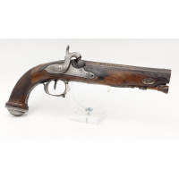 Armes de Poing PISTOLET D'OFFICIER PREMIER EMPIRE TRANSMORMATION A PERCUSSION EPOQUE RESTAURATION - SAINT ETIENNE FRANCE XIXè {P