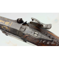 Armes de Poing PISTOLET D'OFFICIER PREMIER EMPIRE TRANSMORMATION A PERCUSSION EPOQUE RESTAURATION - SAINT ETIENNE FRANCE XIXè {P