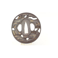 Art du Japon SOTEN TSUBA MARU GATA EN FER JAPON - SUKASHI SOTEN SCHOOL - EPOQUE EDO 1603/1868 {PRODUCT_REFERENCE} - 2