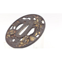 Art du Japon SOTEN TSUBA MARU GATA EN FER JAPON - SUKASHI SOTEN SCHOOL - EPOQUE EDO 1603/1868 {PRODUCT_REFERENCE} - 3