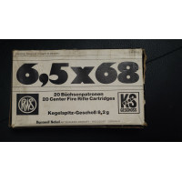 Catalogue Magasin 6,5X68 KS  BOITE DE 20 CARTOUCHES  RWS  T MANTEL 8,2g / 127GRAINS CALIBRE 6.5 X 68 {PRODUCT_REFERENCE} - 2