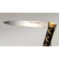Coutellerie COUTEAU PLIANT DE LUXE  LANGRES XVIIIème   OR ET ECAILLE  -  GUERRE A LANGRES {PRODUCT_REFERENCE} - 2