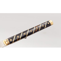 Coutellerie COUTEAU PLIANT DE LUXE  LANGRES XVIIIème   OR ET ECAILLE  -  GUERRE A LANGRES {PRODUCT_REFERENCE} - 11