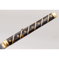 Coutellerie LUXUEUX COUTEAU PLIANT   GUERRE À LANGRES  18ème   OR ET ECAILLE  -  FRANCE XVIIIè {PRODUCT_REFERENCE} - 11