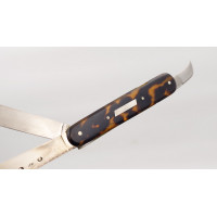 Coutellerie COUTEAU PLIANT DE POCHE MULTILAME ECAILLE ET NACRE LAMES ARGENT ET ACIER - FRANCE XIXè {PRODUCT_REFERENCE} - 17