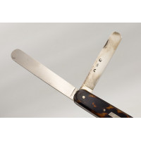 Coutellerie COUTEAU PLIANT DE POCHE MULTILAME ECAILLE ET NACRE LAMES ARGENT ET ACIER - FRANCE XIXè {PRODUCT_REFERENCE} - 7