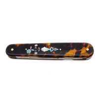 Coutellerie COUTEAU PLIANT DE POCHE MULTILAME ECAILLE ET NACRE LAMES ARGENT ET ACIER - FRANCE XIXè {PRODUCT_REFERENCE} - 1