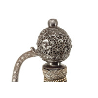 Armes Blanches FINE ET RICHE ÉPÉE À LA MOUQUETAIRE EN FER LAME GRAVÉE DEVISE RECTE FACIENDO NEMINEM TIMEAS  - FRANCE FIN DU XVII