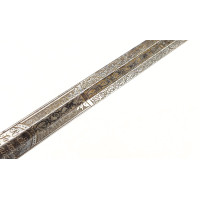 Armes Blanches FINE ET RICHE ÉPÉE À LA MOUQUETAIRE EN FER LAME GRAVÉE DEVISE RECTE FACIENDO NEMINEM TIMEAS  - FRANCE FIN DU XVII