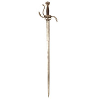Armes Blanches FORTE ÉPÉE À BRANCHES ET ANNEAUX DE STYLE XVIIè ÉPOQUE VIOLLET LE DUC FRANCE XIXè {PRODUCT_REFERENCE} - 1