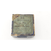 Cartouches Collection BOITE MUNITIONS CALIBRE 7MM A BROCHE GRENAILLE PLOMB DE 10 REVOLVER LEFAUCHEUX  SFM GEVELOT & GOUPILLAT XI