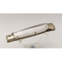 Coutellerie COUTEAU DE POCHE PLIANT OUVERTURE AUTOMATIQUE INOX PATENT  ANNEES 70'S {PRODUCT_REFERENCE} - 5