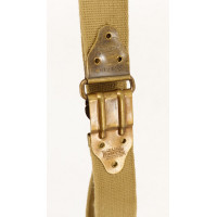 Militaria WW2  BRETELLE EN TOILE WEB BEIGE NOBUCKL  FUSIL SPRINGFIELD 1903 THOMPSON 1928  GARAND M1 - USA SECOND GUERRE MONDIALE