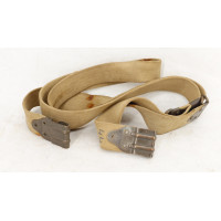 Militaria WW2  BRETELLE EN TOILE WEB BEIGE NOBUCKL  FUSIL SPRINGFIELD 1903 THOMPSON 1928  GARAND M1 - USA SECOND GUERRE MONDIALE